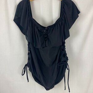 Rue 21+ Black One Piece Swim Suit  Women's Plus Size 2x.